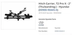 Thule T2 Pro Xtr 2-BIKE 2" Hitch Rack Black. Fixed Price $460.00.