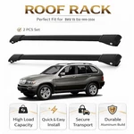Roof Rack Rails Cross Bars Top Luggage Carrier For Bmw X5 E53 1999-2006 Black. Fixed Price $129.00.
