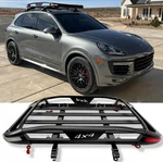 Roof Rack Cargo Basket Cross Bars Set W/led Lights For Porsche Cayenne 2011-2018. Fixed Price $229.06.