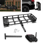 500LBS Folding Rack Cargo Basket Trailer Hitch Mount Luggage Carrier Fit Suv. Fixed Price $292.95.