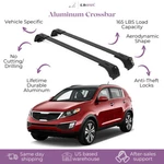 Fits Kia Sportage 2011-2016 With Factory Rails 2PCS Roof Rack Cross Bars 165 Lbs. Fixed Price $112.41.