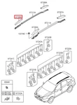 Genuine/oem 872613J000 Cover-roof Rack For Hyundai Veracruz 06. Fixed Price $17.11.