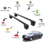 Bare Roof Rack Cross Bars Set For Volkswagen Jetta / Bora Door 98-05 Black. Fixed Price $180.41.