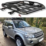 Roof Rack Cargo Basket Cross Bars W/led Lights 4X4 For Land Rover LR2 2008-2015. Fixed Price $229.06.