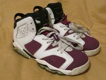 Nike Air Jordan Vi Retro White Bright Grape Gs Grade School 543390-127 Size 6Y. Fixed Price $84.99.