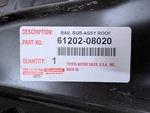 New Oem Toyota Roof Rail Sienna 2011-2017 61202-08020. Fixed Price $230.00.