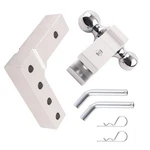 Dual Ball 6" Drop Adjustable Tow Hitch 2" Receiver Truck Rv 2X 5/8" Pins. Fixed Price $71.31.