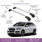 Fits Audi Q7 2007-2015 With Factory Rails 2PCS Roof Rack Cross Bars 165 Lbs. Fixed Price $124.90.