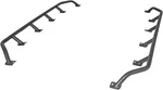 Go Rhino SRM300 Dual Kit Rails Only Aluminum Black For 60" X 40" Rack. Fixed Price $189.00.