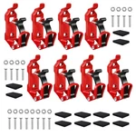 Rtshuok 8PCS Shovel Mount Roof Metal Rubber Clamp Brackets Kit Holder. Fixed Price $86.19.