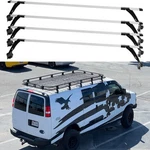For Chevy Express Van 63" Rain Gutter Roof Rack Cross Bars Luggage Cargo Carrier. Fixed Price $295.11.