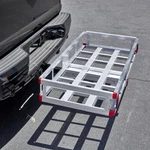 Outdoor Aluminum Cargo Carrier With Ramp - 500 Lb Capacity. Fixed Price $158.99.
