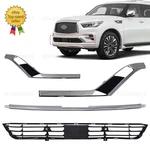 For 2018-2021 Infiniti QX80 Front Bumper Grille Lower Center Chrome Molding Trim. Fixed Price $239.99.