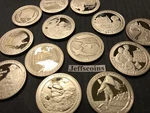 New 1.1 Troy Ounce Quarter Rounds 6X Proof Coin Lot 2016 2017 2018 2019 2020 Atb. Fixed Price $22.87.