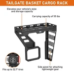 Steel Tailgate Basket Rear Cargo Rack Fit Ford Bronco 2021 2022 2023 2024-2026. Fixed Price $259.99.