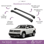 Erkul Roof Rack Cross Bars Fits Volkswagen Atlas 2018-25 Raised Rails Black. Fixed Price $112.41.