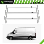 Set 750LB Van 3 Bar Roof Ladder Rack Heavy Duty Steel White Top Carrier. Fixed Price $89.99.