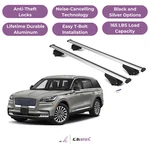 Erkul Roof Rack Cross Bars For Lincoln Aviator 2020-2026 Flush Rails Silver. Fixed Price $194.90.