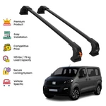 Black Premium Roof Rack Cross Bars For Fiat Scudo Van/ulysse 2022 Up. Fixed Price $218.41.