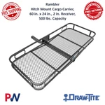 Draw-tite 63153 Hitch Mount Cargo Carrier 2 In Receiver, 500 Lbs Capacity. Fixed Price $534.28.