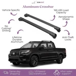 Erkul Roof Rack Cross Bar Honda Ridgeline 2017-2026 Fits Raised Rails Black. Fixed Price $149.90.