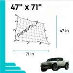 Gmc Hummer Ev Pickup 2022-25 47" X 71" Heavy Duty Cargo Net Bed Down Hooks. Fixed Price $22.50.
