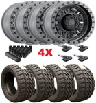 Abrams Wheels Black Rhino 35125017 Tires Package Set Of 4 Fits Jeep Wrangler. Fixed Price $2695.00.