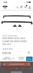 Oem New 2020 Ford Explorer Roof Rails Luggage Rack Kit Carbon Black Cross Bars. Fixed Price $199.00.