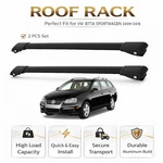 Roof Rack Cross Bars To Vw Jetta Sportwagen 2009-2015 Black Set Pcs. Fixed Price $129.00.