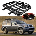 For Nissan Pathfinder Roof Rack Cargo Basket Luggage Carrier Crossbars W/ Lights. Fixed Price $229.13.