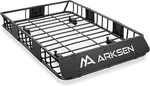 Arksen 54X34X6" Universal Roof Rack Cargo Basket 150LBS For Suv Truck Rv. Fixed Price $119.99.
