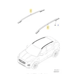 New Genuine Jaguar E-pace Gloss Black Longitudinal Roof Rails Pair Left + Right. Fixed Price $1072.24.