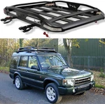 Roof Rack Cargo Basket Cross Bars With Led Lights For Land Rover Discovery Ii. Fixed Price $229.08.