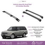 Erkul Set Roof Side Rails Rack & Cross Bars For Range Rover 2002-2012 Black. Fixed Price $274.90.