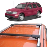 Buick Rainier 2004-2007 For Roof Rack Cross Bars Black Pair Raised Rails. Fixed Price $139.00.