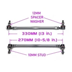 Godspeed Front Sway Bar Adjustable Links, Oe Replacement For Volvo C30 2007-2013. Fixed Price $59.00.
