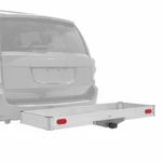 Aluminum Cargo Carrier, 500 Lb Cap, Folding Hitch Rack, Elevate Outdoor - 60". Fixed Price $207.99.