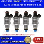 4X Best Upgrade Fuel Injectors For 84-86 Pontiac J2000 Sunbird 1.8L #0280150201. Fixed Price $189.00.