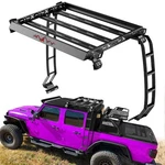 Roof Rack Cargo Carrier Basket For 18-26 Jeep Gladiator Jt Side Ladder 400LBS. Fixed Price $385.60.