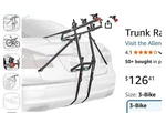 Rack 3-BIKE Trunk Mount Universal Fit. Fixed Price $36.37.