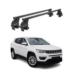 Smooth Roof Racks Cross Bars Luggage Carrier For Jeep Compass 2017-2026 Black 2X. Fixed Price $199.99.