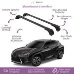 Fits Lexus UX250H 2019-2026 With Factory Rails 2PCS Roof Rack Cross Bars 165 Lbs. Fixed Price $121.41.