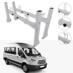 Ford Express Gmc White Ladder Roof Rack Cargo Carriers Fullsize Van 2 Bar. Fixed Price $112.09.