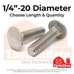 1/4"-20 Stainless Steel 18-8 Carriage Bolts (choose Length & Qty). Fixed Price $341.29.