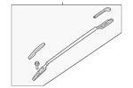 Genuine Nissan Roof Luggage Carrier Side Rail 73822-5HJ1A. Fixed Price $869.55.