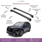 Erkul Roof Rack Cross Bars Fits Honda Pilot 2023-2026 Raised Rails Black. Fixed Price $112.41.