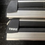 Thule Ski Snowboard Carrier Roof Rack Pair /lock W/1 Key And Fat Mouth Clamps. Fixed Price $50.00.