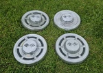 Set Of 4 1959 1960 Chevy Dog Dish Bel Air Biscayne Impala. Fixed Price $199.00.