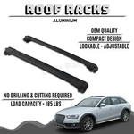 Lockable Aluminium Roof Rack Cross Bars For Audi A4 Allroad (2013-2016) Black. Fixed Price $101.40.