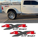 2PCS Chrome Red 4X4 Off Road Rear Bed Side Decal Sticker For Dodge Ram 1500 2500. Fixed Price $12.99.